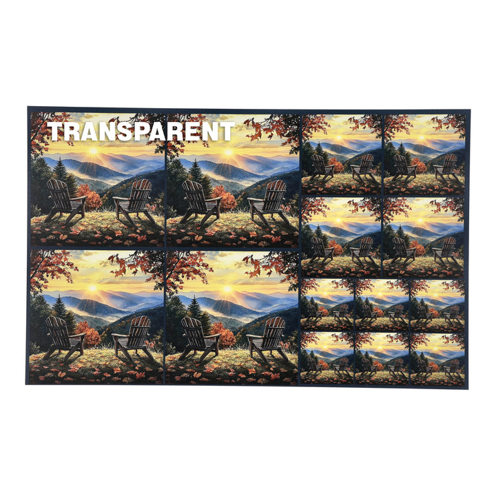 PatternPly® Transparent Adirondack Sunrise Three Sizes