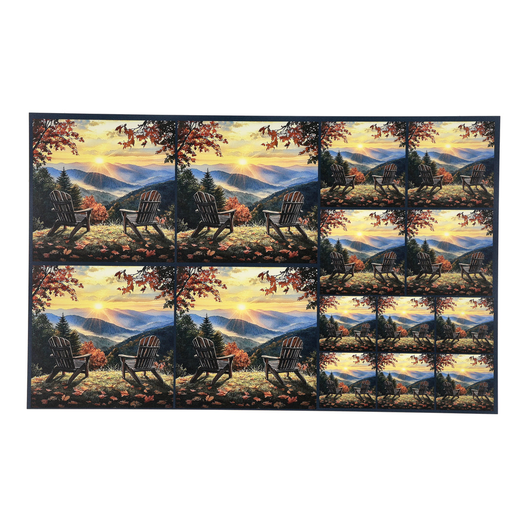PatternPly® Transparent Adirondack Sunrise Three Sizes