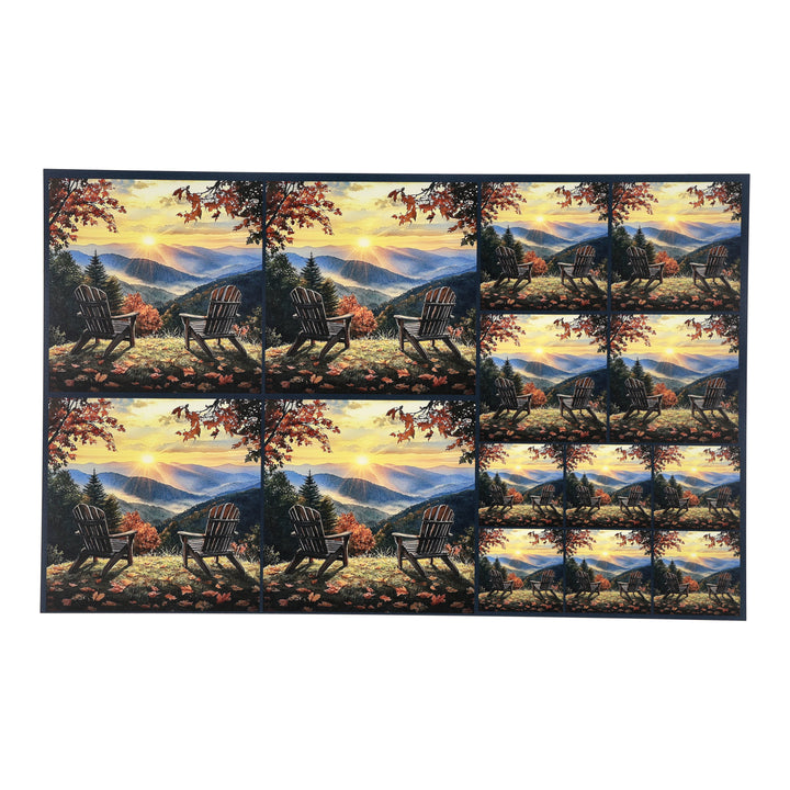 PatternPly® Transparent Adirondack Sunrise Three Sizes