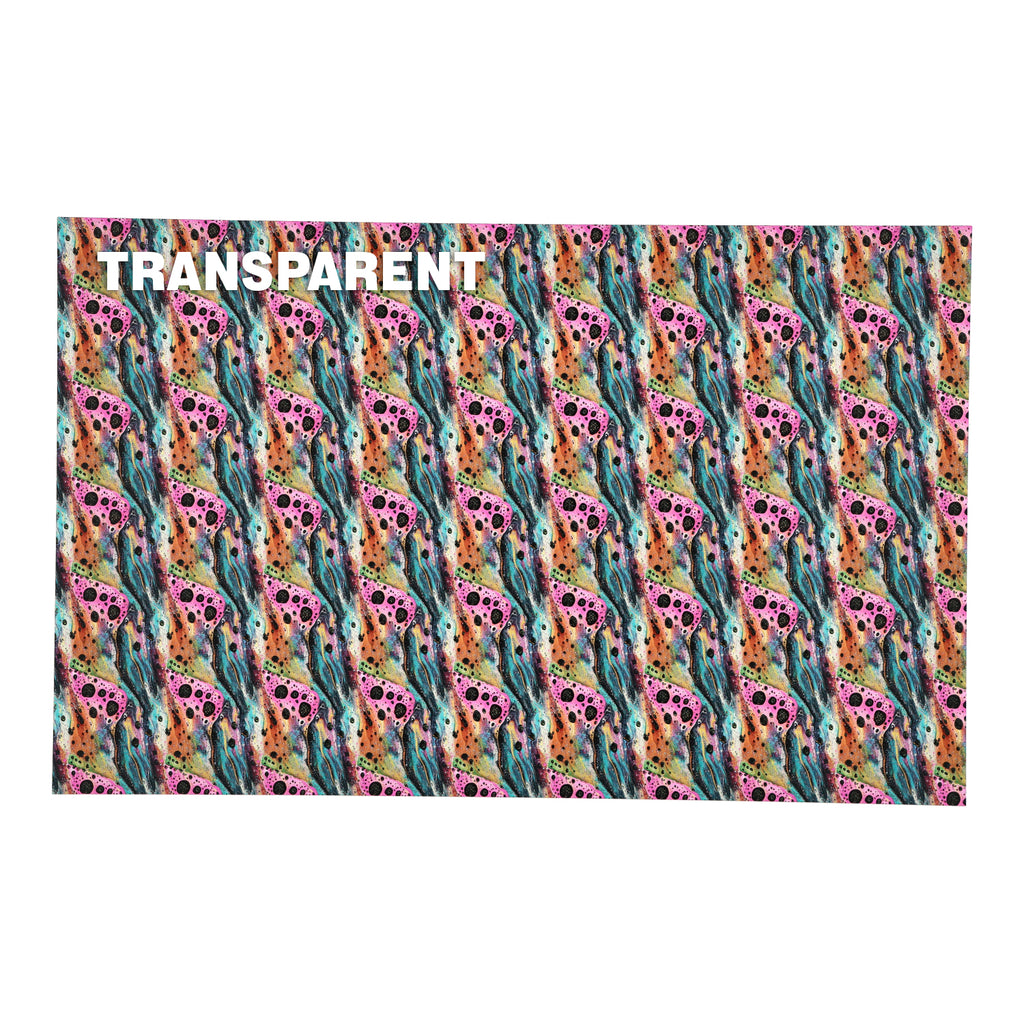 PatternPly® Transparent Abstract Fish Micro sheet showing the pattern