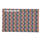 PatternPly® Transparent Abstract Fish Micro sheet showing the pattern