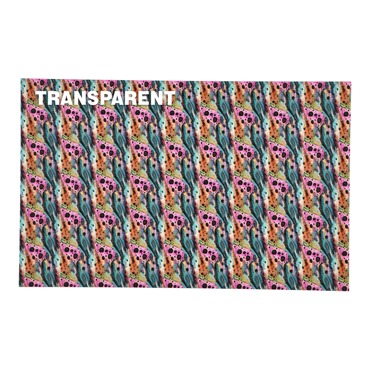 PatternPly® Transparent Abstract Fish Micro sheet showing the pattern