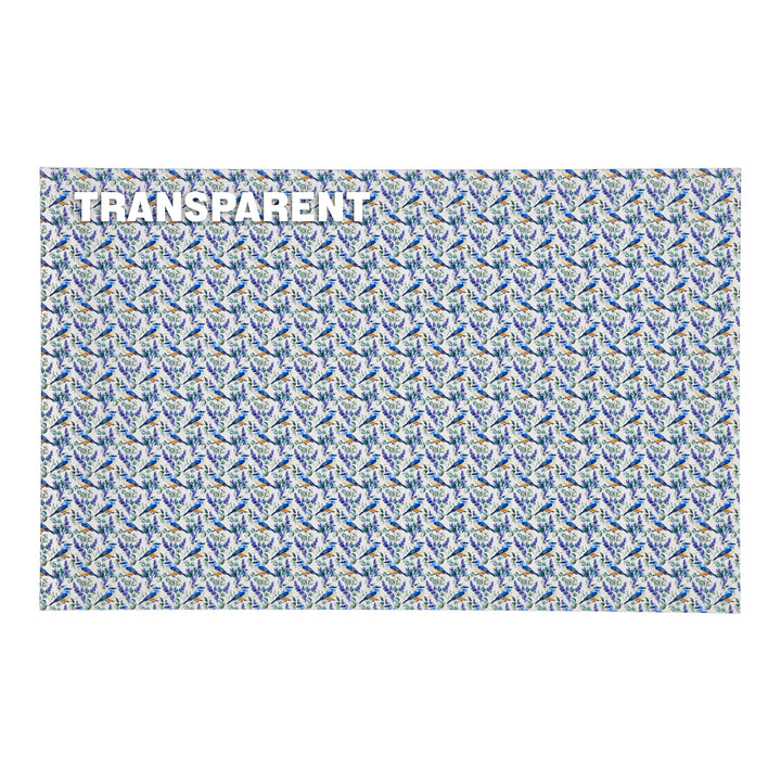 PatternPly® Transparent Bluebirds and Flowers Micro