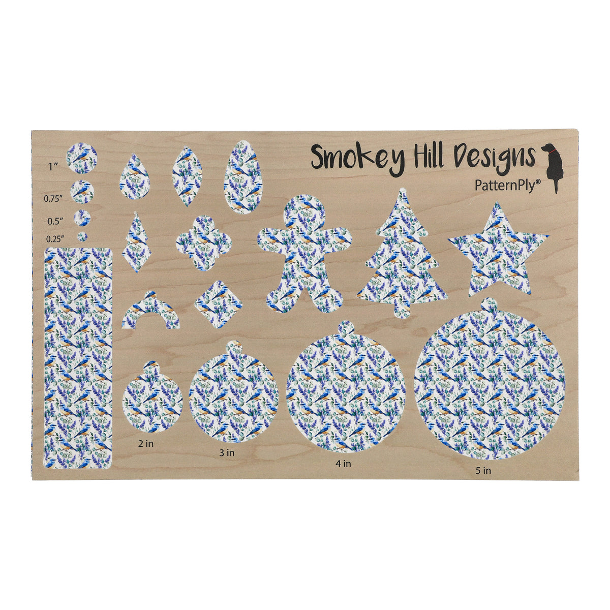 PatternPly® Transparent Bluebirds and Flowers Micro product photo 3