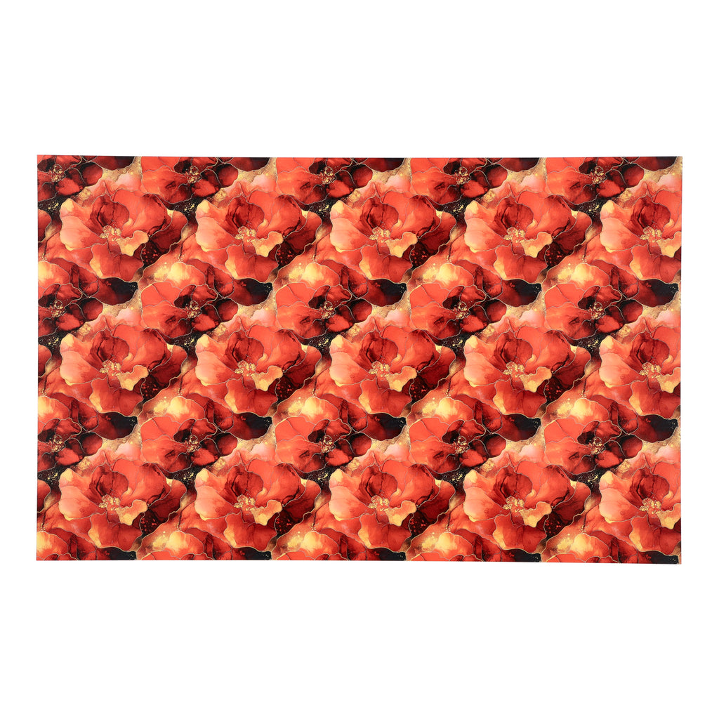 PatternPly® Transparent Abstract Red Ink Floral sheet showing the pattern