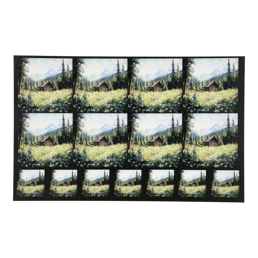 PatternPly® Transparent Mountain Cabin Two Sizes