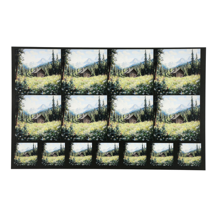 PatternPly® Transparent Mountain Cabin Two Sizes