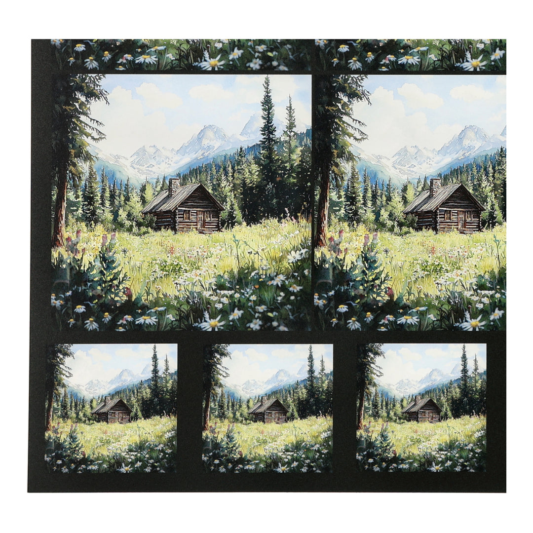 PatternPly® Transparent Mountain Cabin Two Sizes