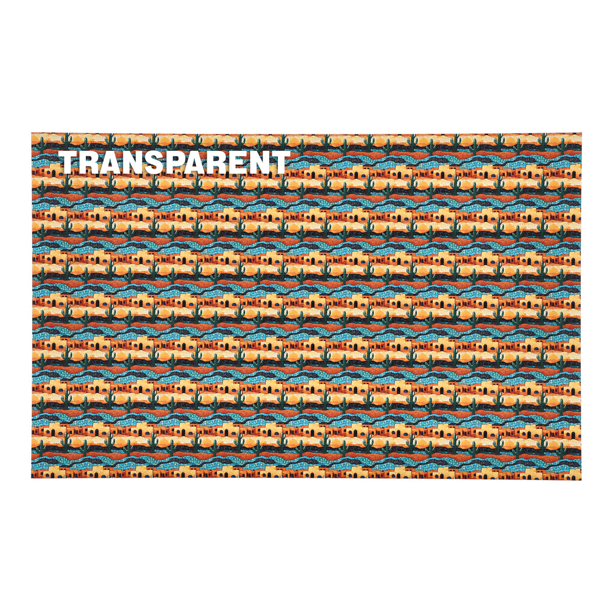 PatternPly® Transparent Mosaic Pueblos Micro sheet showing the pattern