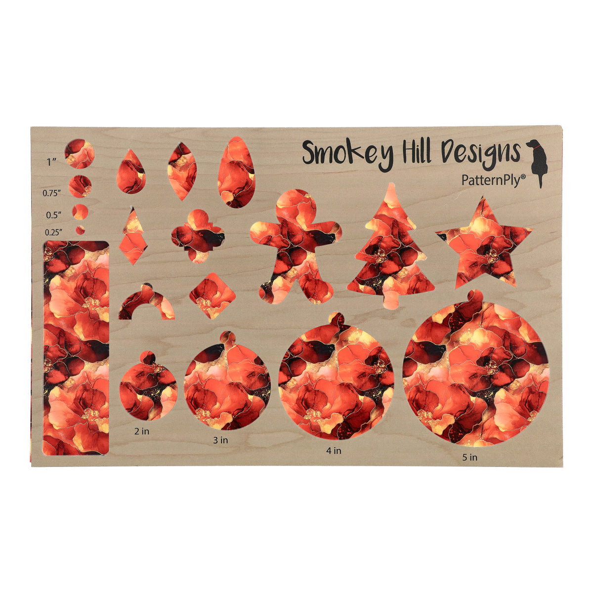 PatternPly® Transparent Abstract Red Ink Floral product photo 2