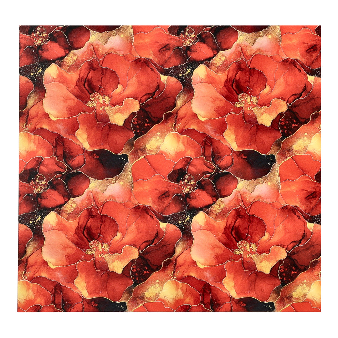PatternPly® Transparent Abstract Red Ink Floral