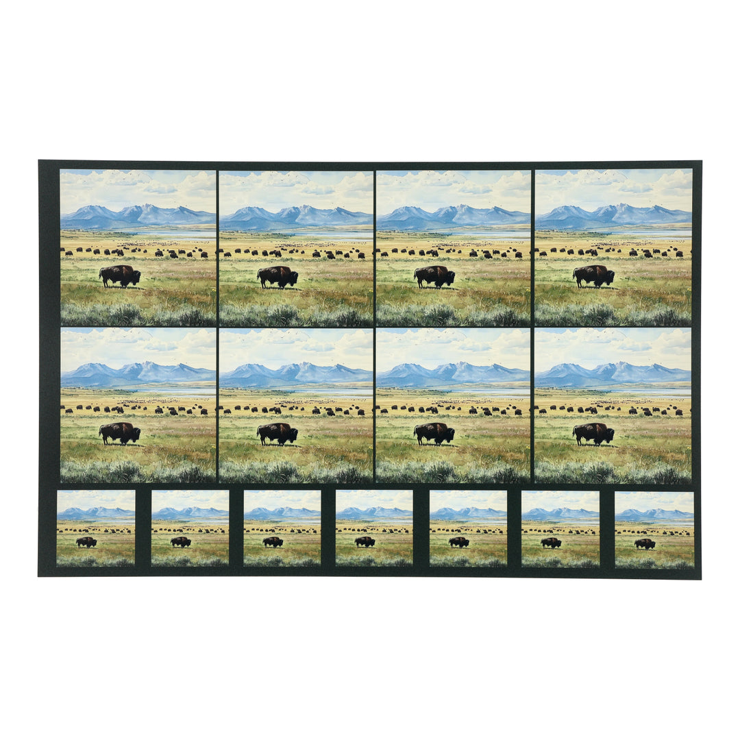PatternPly® Transparent Bison Mountains Two Sizes