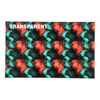 PatternPly® Transparent Abstract Red and Green Ink sheet showing the pattern