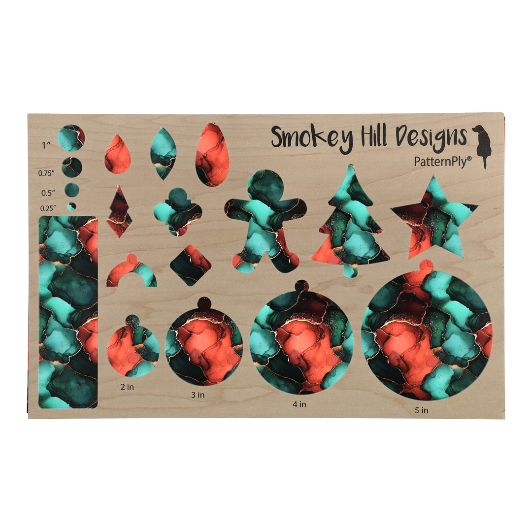 PatternPly® Transparent Abstract Red and Green Ink