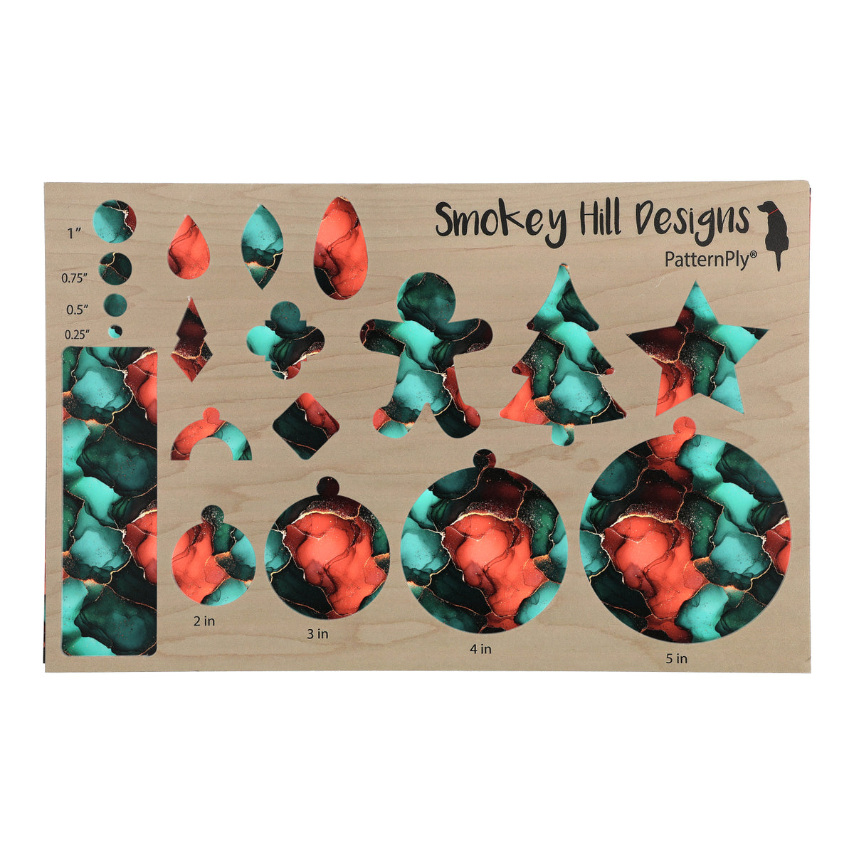 PatternPly® Transparent Abstract Red and Green Ink product photo 3