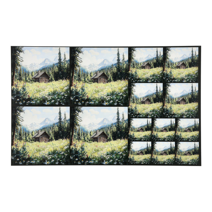 PatternPly® Transparent Mountain Cabin Three Sizes