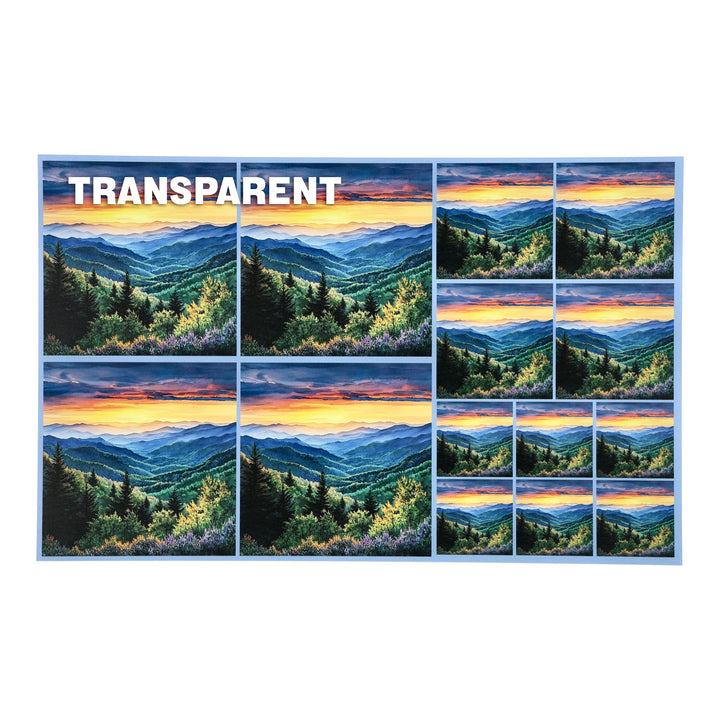 PatternPly® Transparent Mountain Horizon Three Sizes