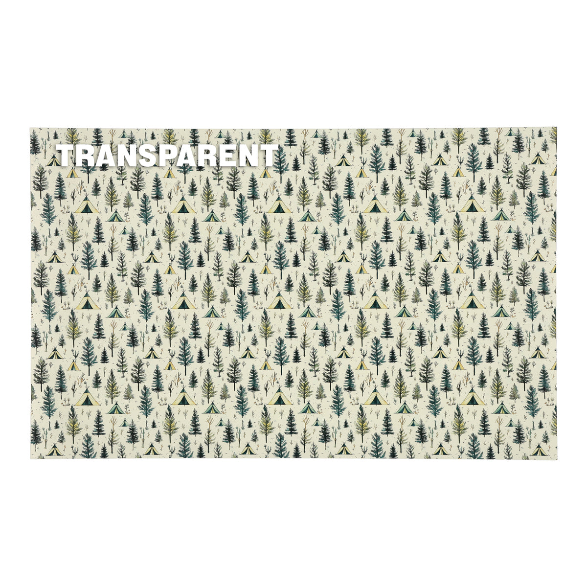PatternPly® Transparent Rustic Tents sheet showing the pattern