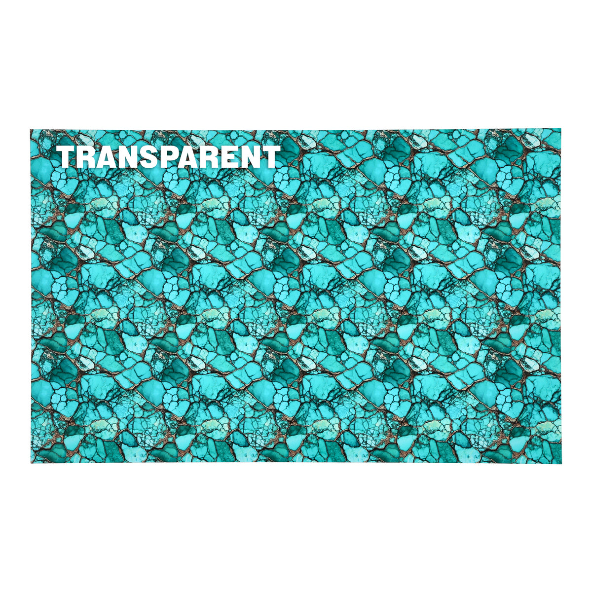 PatternPly® Transparent Natural Turquoise sheet showing the pattern