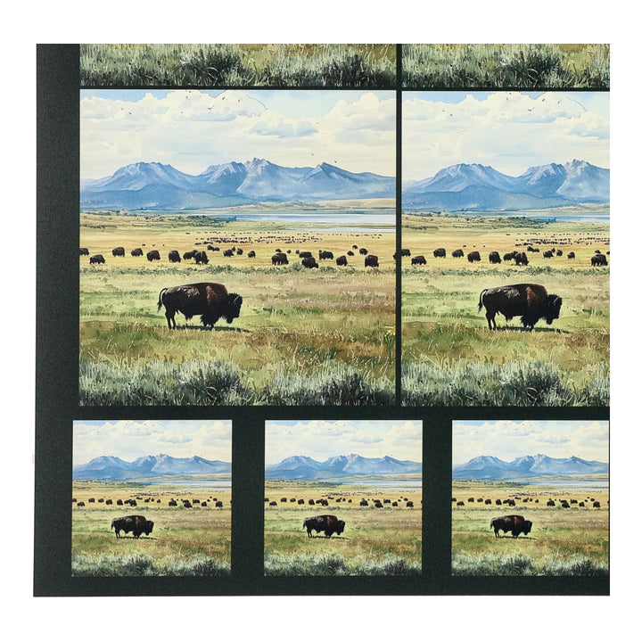 PatternPly® Transparent Bison Mountains Two Sizes