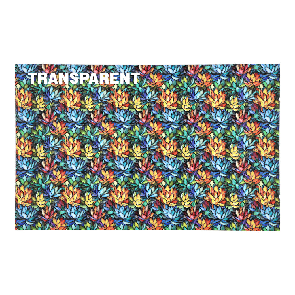 PatternPly® Transparent Agave Stained Glass sheet showing the pattern