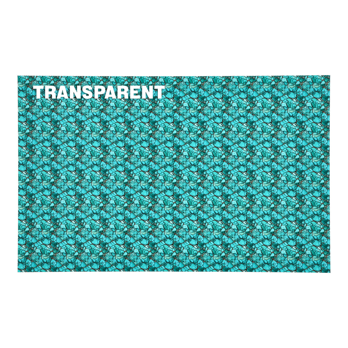 PatternPly® Transparent Natural Turquoise Micro sheet showing the pattern