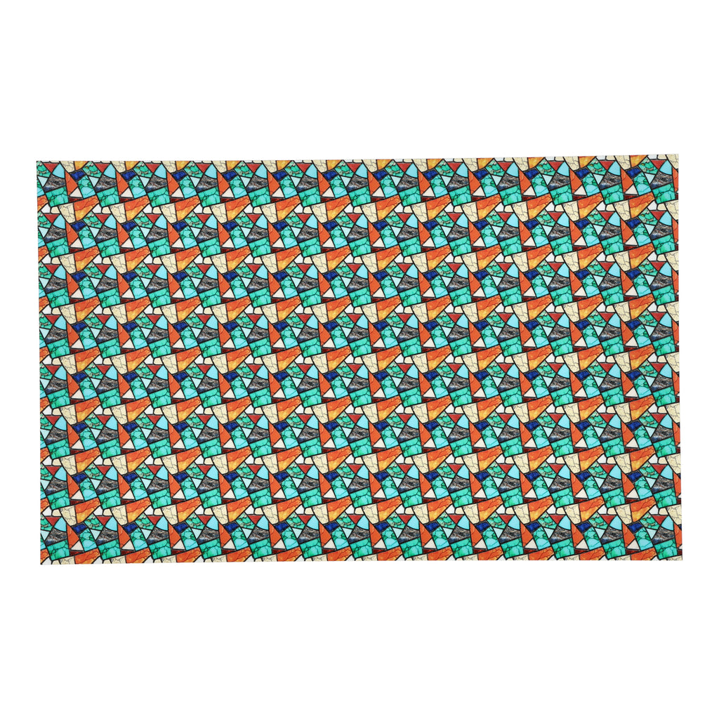 PatternPly® Transparent Colorful Turquoise Mosaic Micro product photo 2