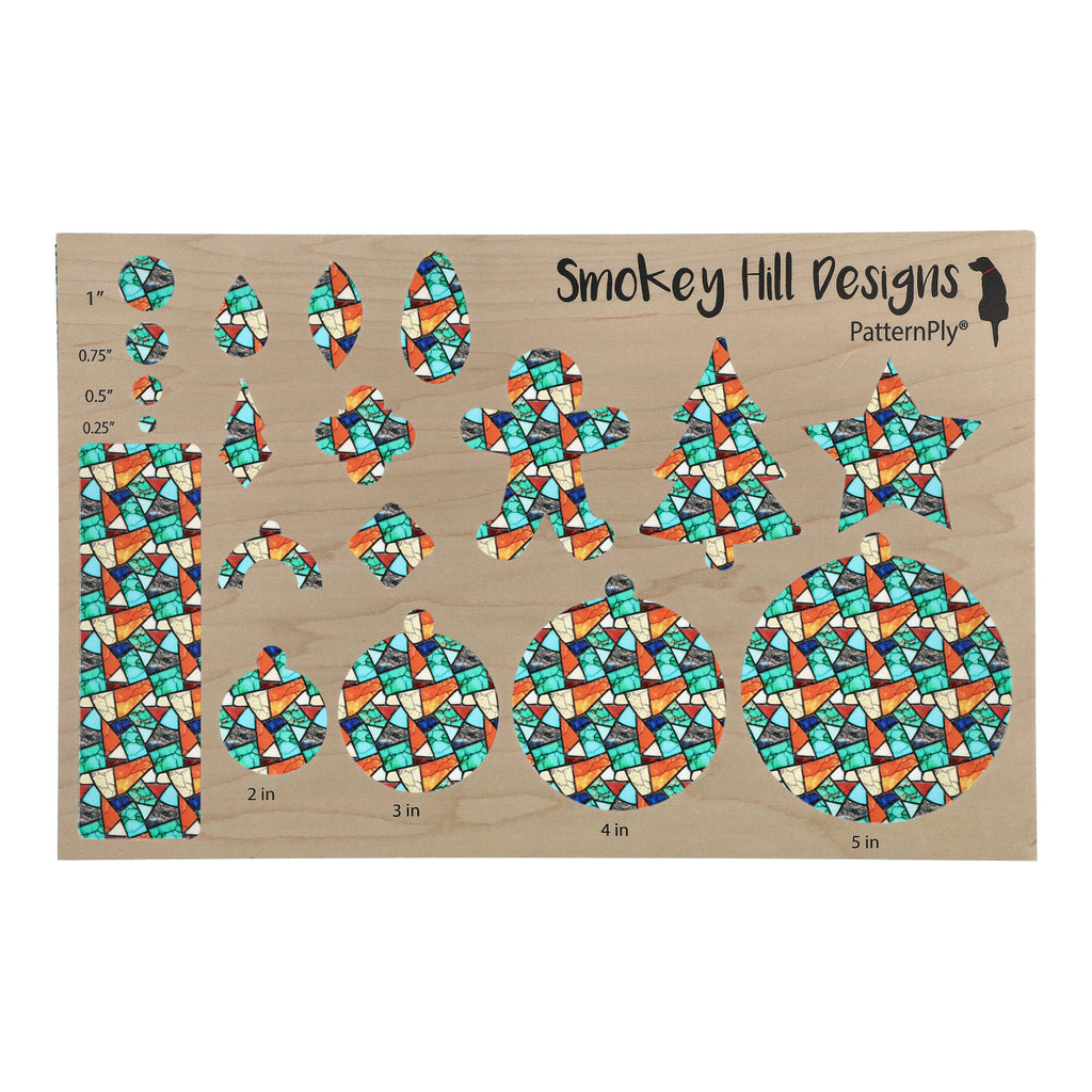 PatternPly® Transparent Colorful Turquoise Mosaic Micro product photo 3