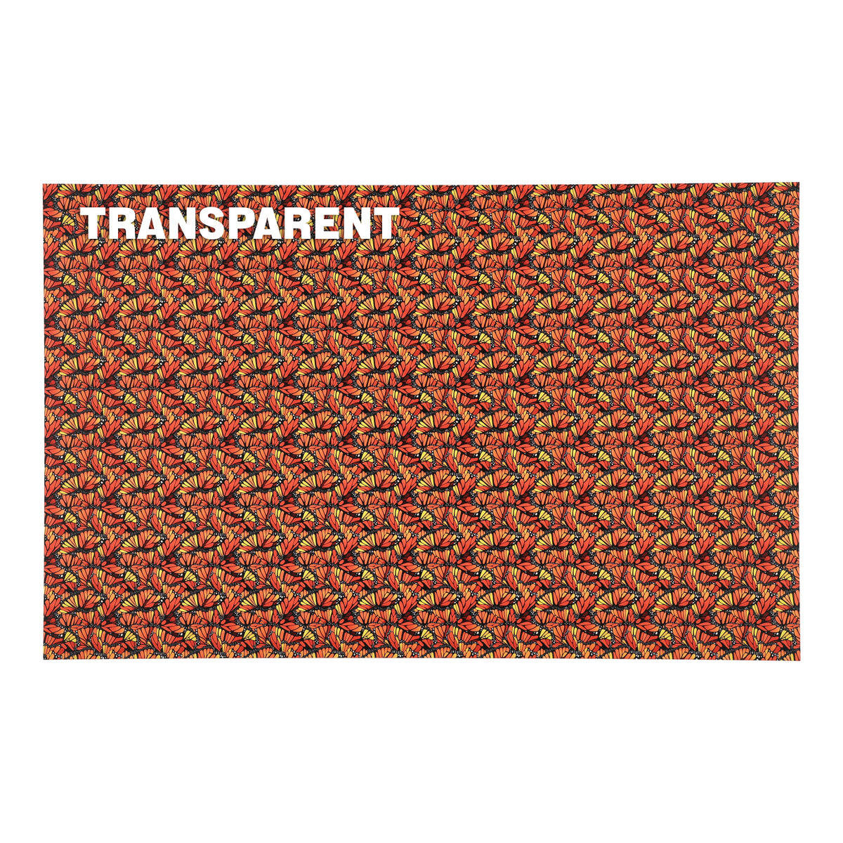 PatternPly® Transparent Monarch Wings Micro sheet showing the pattern