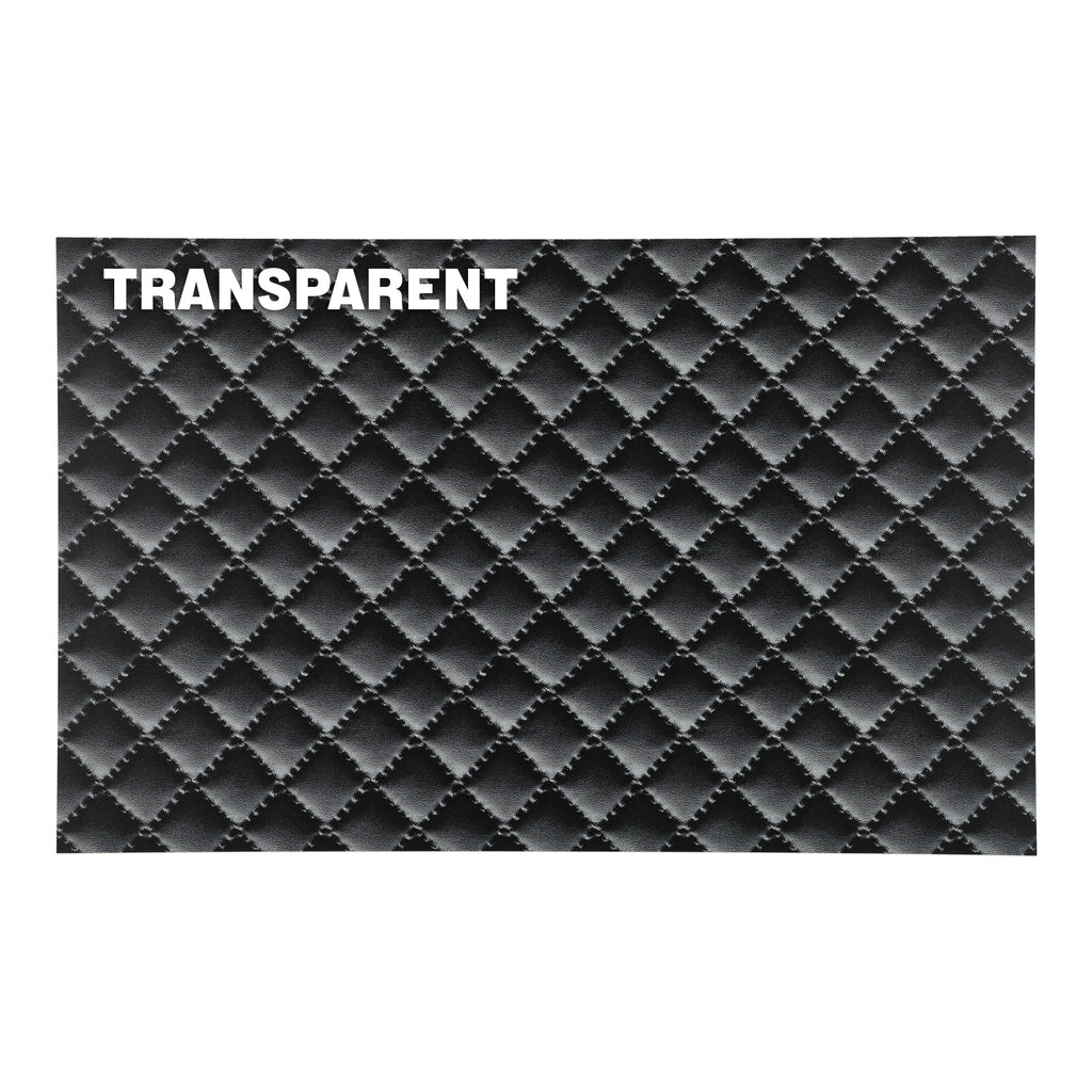 PatternPly® Transparent Quilted Leather sheet showing the pattern