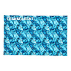 PatternPly® Transparent Sky Blue and Silver Ink sheet showing the pattern