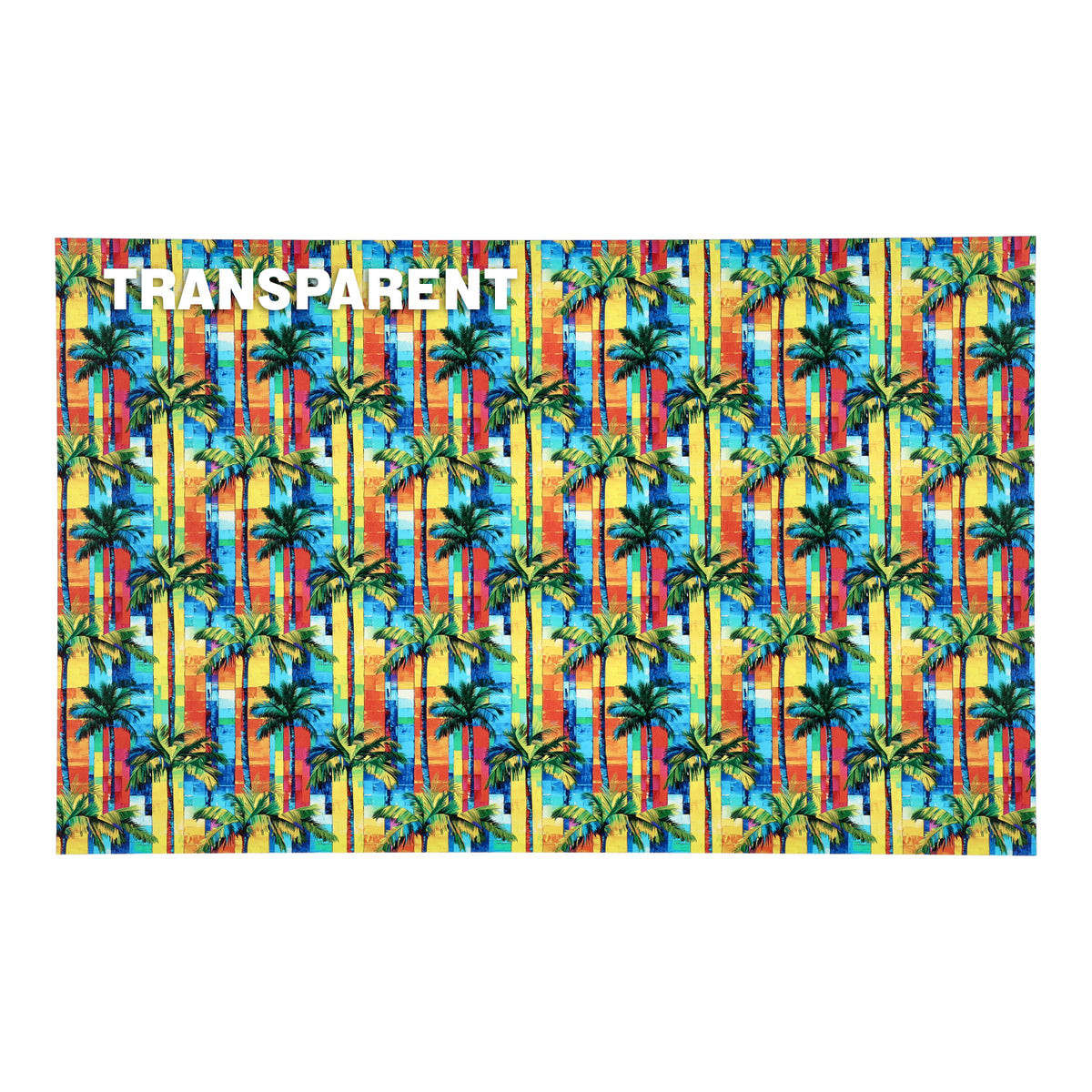 PatternPly® Transparent Vibrant Palms sheet showing the pattern
