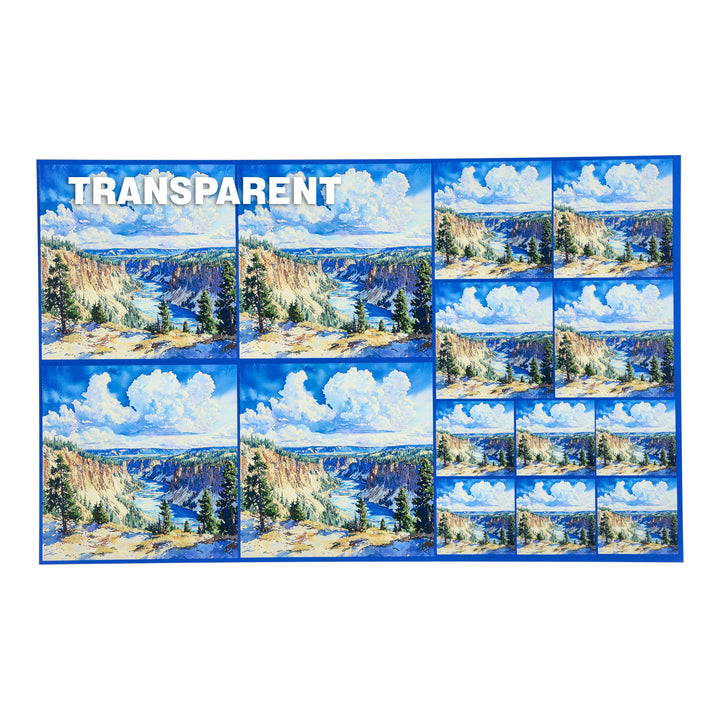 PatternPly® Transparent Yellowstone Gorge Three Sizes
