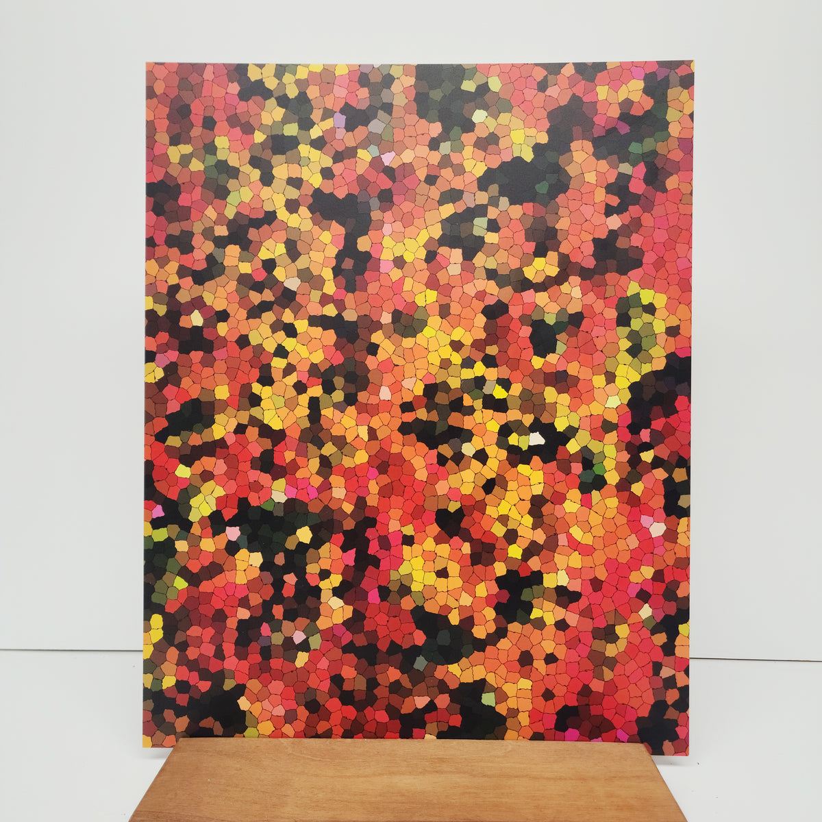 PatternPly® 19x24" Fall Treetops Stained Glass XL Scale sheet showing the pattern