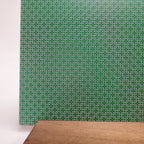 PatternPly® Full Coverage Trellis Squares Green sheet showing the pattern