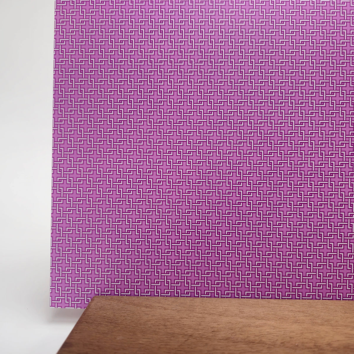PatternPly® Full Coverage Trellis Squares Pink sheet showing the pattern