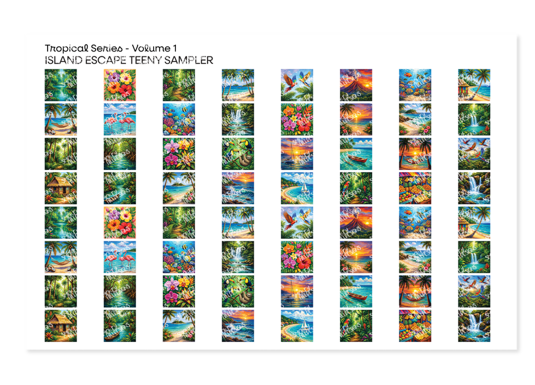 PatternPly® Full Coverage Tropical Series Volume 1 Island Escape Teeny Sampler Teeny Sampler