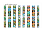 PatternPly® Full Coverage Tropical Series Volume 1 Island Escape Teeny Sampler: sampler sheet of small art scene designs