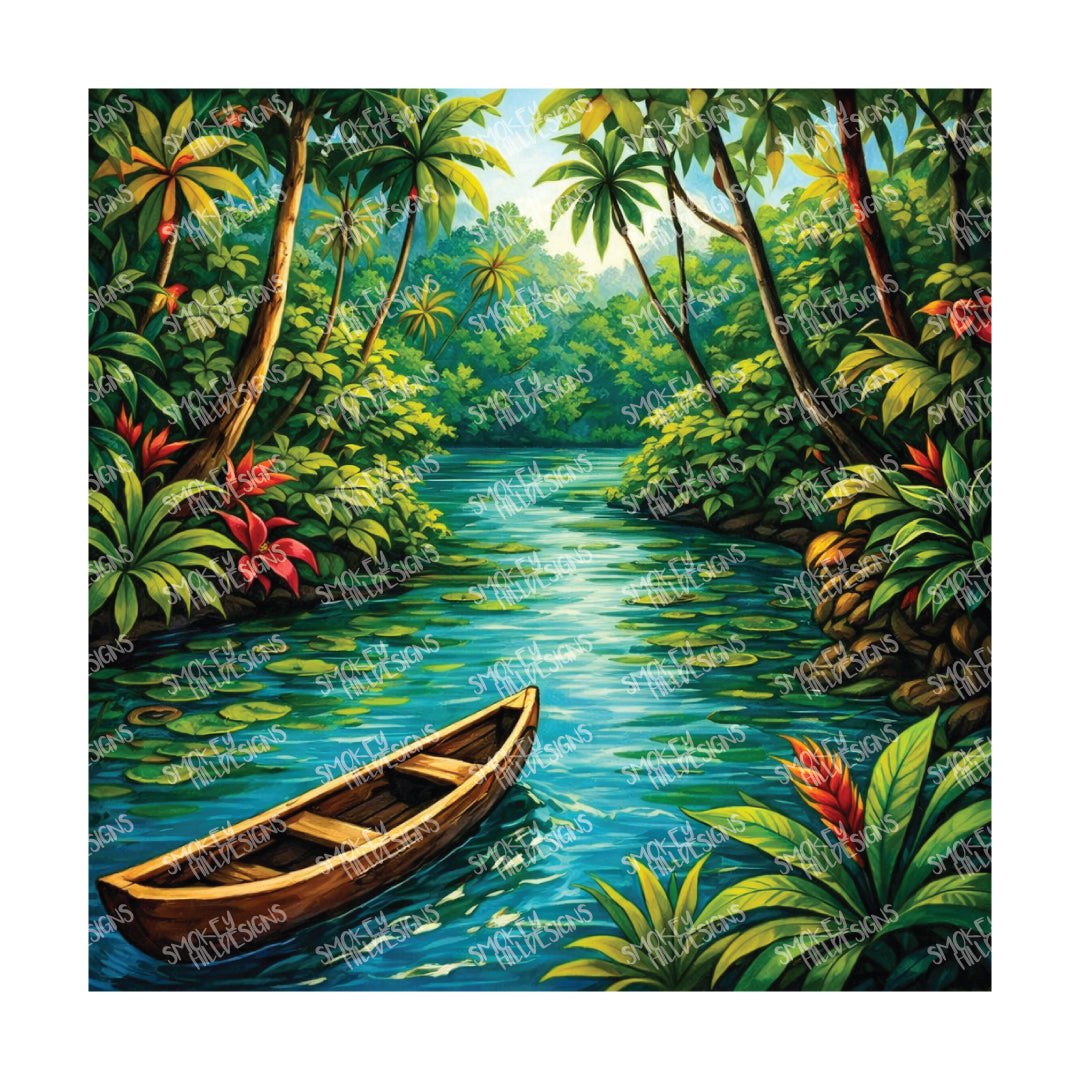 PatternPly® Transparent Tropical Series Volume 1 Island Escape 26 art scene artwork