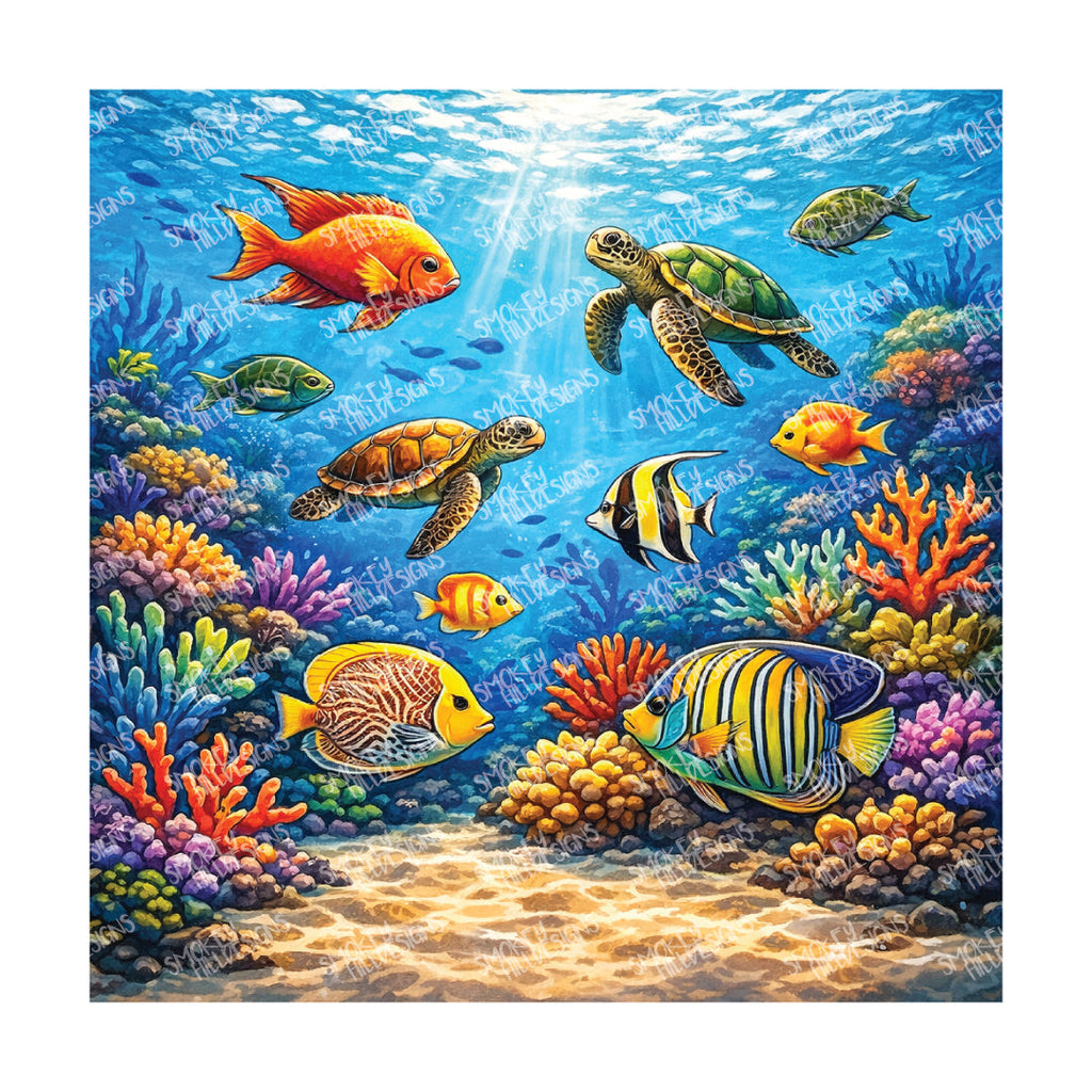 PatternPly® Transparent Tropical Series Volume 1 Island Escape 7 art scene artwork