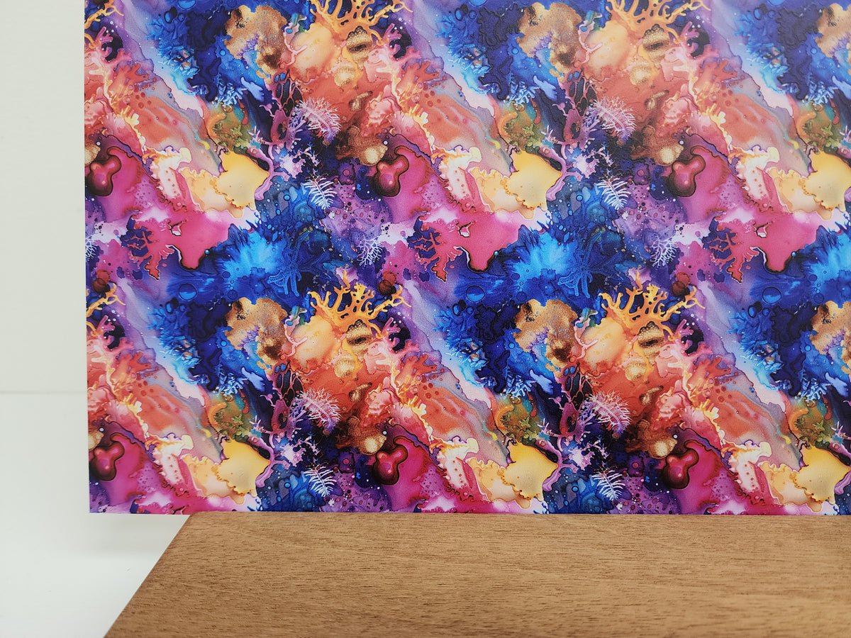 PatternPly® Full Coverage Tropical Ink sheet showing the pattern