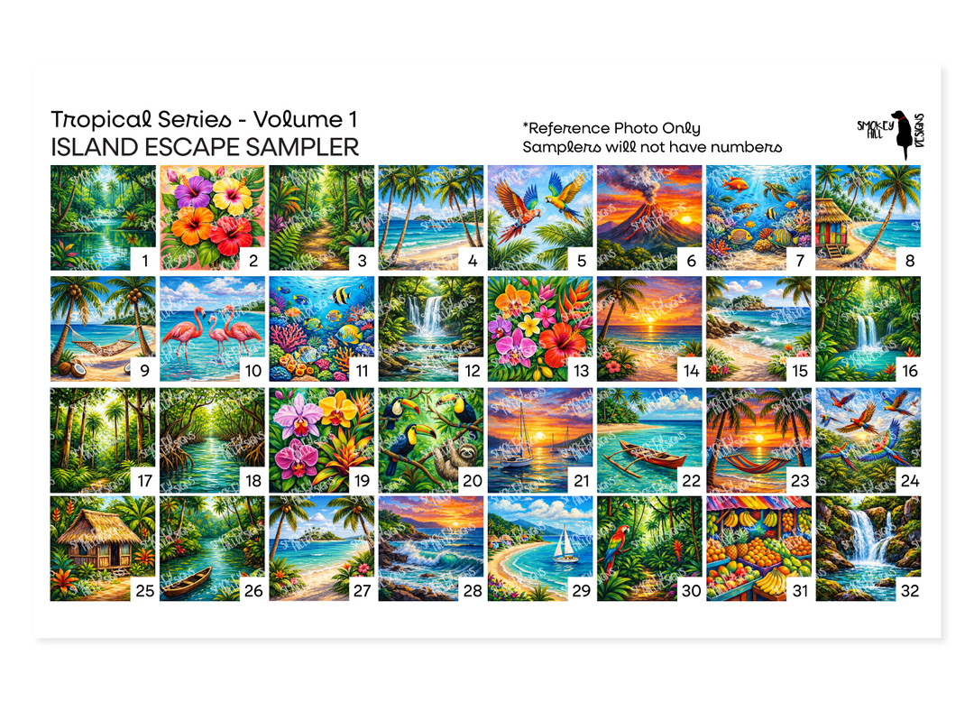 PatternPly® Transparent Tropical Series Volume 1 Island Escape Sampler