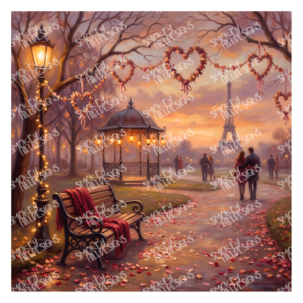 PatternPly® Transparent Valentine In Paris sheet showing the pattern