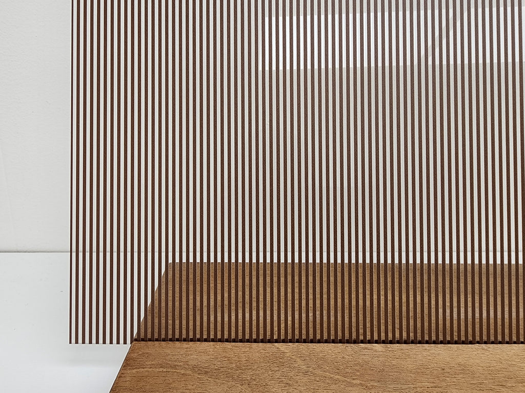 PatternPly® Scattered Vertical Stripes BROWN sheet showing the pattern