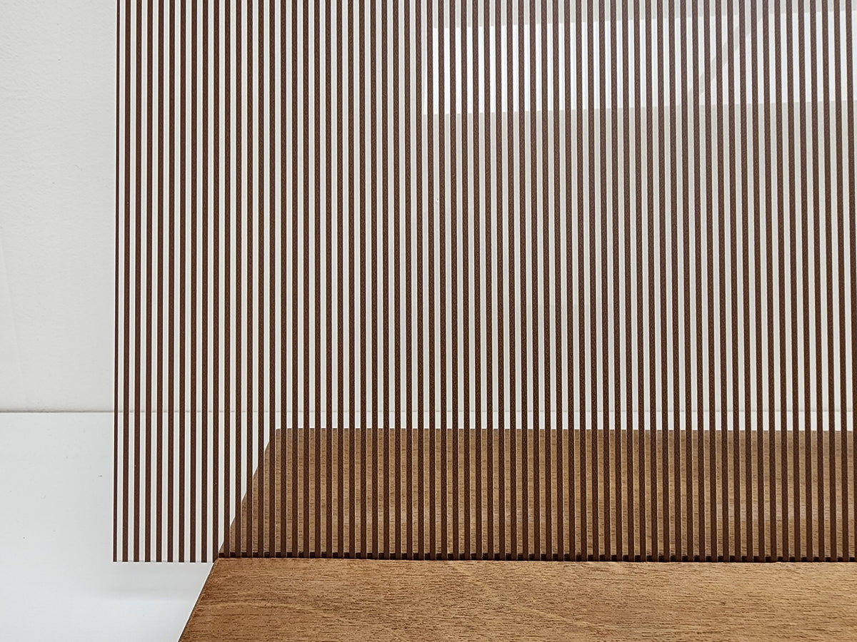 PatternPly® Scattered Vertical Stripes BROWN sheet showing the pattern