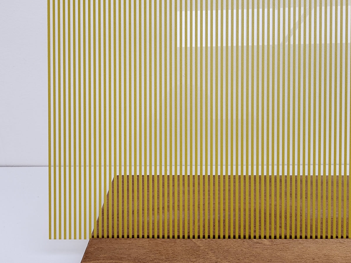 PatternPly® Scattered Vertical Stripes GOLD sheet showing the pattern