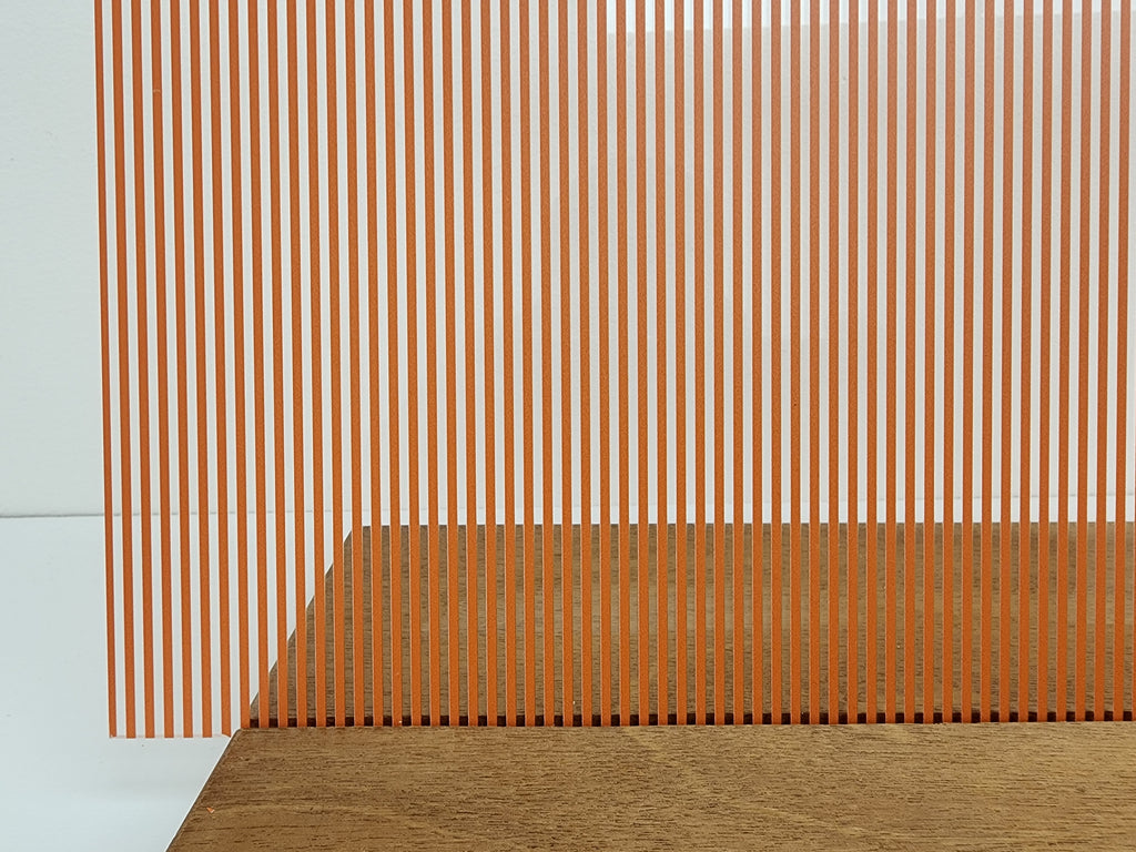 PatternPly® Scattered Vertical Stripes ORANGE sheet showing the pattern