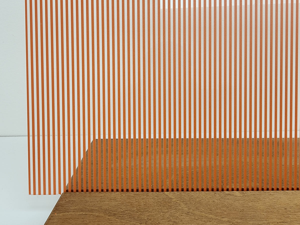 PatternPly® Scattered Vertical Stripes ORANGE sheet showing the pattern
