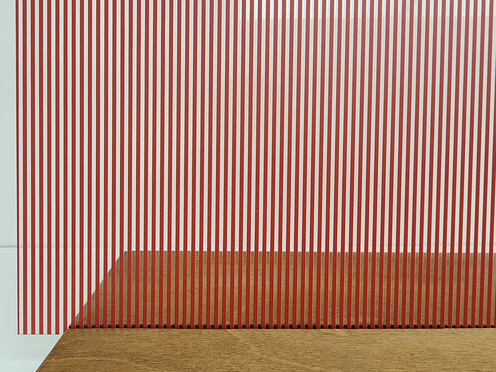 PatternPly® Scattered Vertical Stripes RED sheet showing the pattern