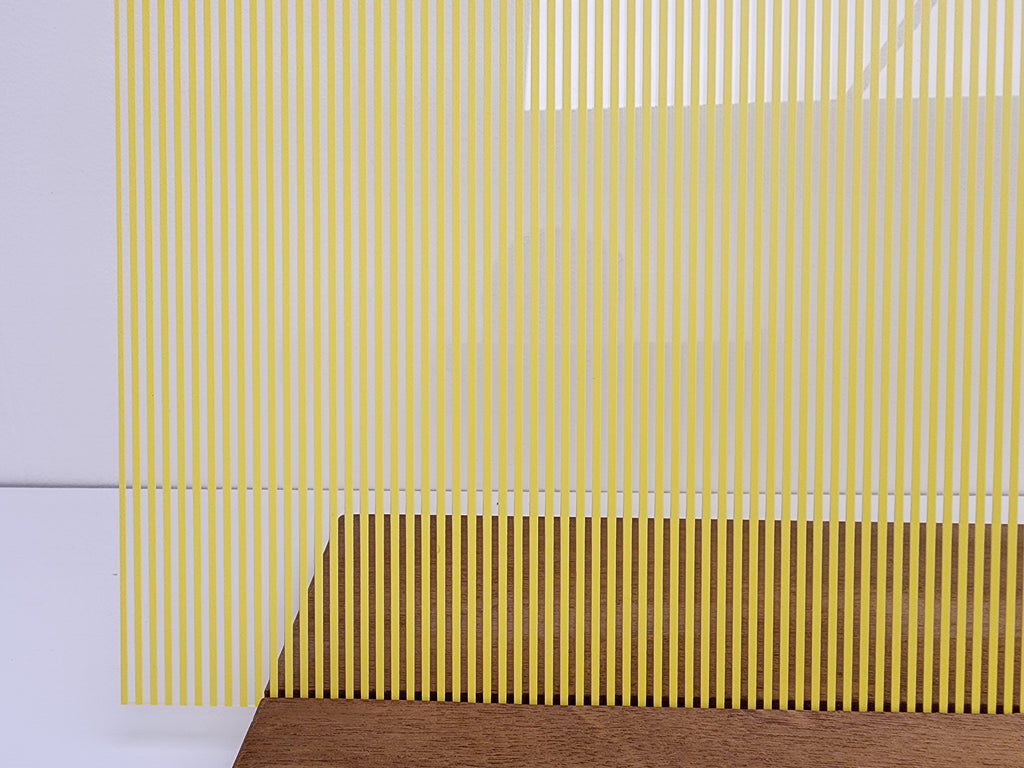 PatternPly® Scattered Vertical Stripes YELLOW sheet showing the pattern